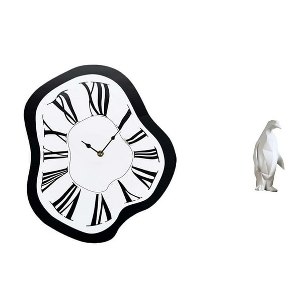 Reloj de acrílico fundido, escultura única y creativa, estatua de animal de resina, adorno decorativo para inauguración de casa, mesa, bar, dormitorio