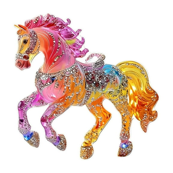 Homemoh Christmas Horse Ornaments Christmas Tree Hanging Decorations Acrylic Horse Decorations Vintage Animal Hanging Ornaments Party Decor for Xmas Tree Home Decor