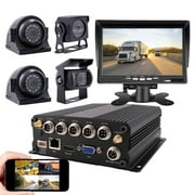 JOINLGO 4-CH WiFi GPS 1080P Truck Camera System Real-time Lopp Video Record Video, Remote View on APP/Web, Waterproof 120 Large View Angle Camera for Van RV Bus