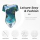 thumbnail image 4 of Fotbe Tropical Paradise Window View Body de Mujer con Cuello Redondo y Mangas Cortas, Sin Mangas Ajustado, Suave, Cómodo y Básico-Medium, 4 of 7