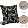 thumbnail image 4 of Black Decorative Pillow Covers 20x20 Inch Set of 2, Boho Cream Dots Herringbone Striped Pattern Bohemian Print Throw Pillow Cases Outdoor Cushion Covers Modern Farmhouse Sofa Couch Bed Decor, 4 of 6