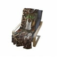 thumbnail image 4 of Brown Soft Flannel Fleece Throw Blanket, Collage of Coffee Beans in Cups and Bags with Green Leaves on Wooden Table Photo, Cozy Plush for Indoor and Outdoor Use, 50" x 60", Brown Green, by Ambesonne, 4 of 6