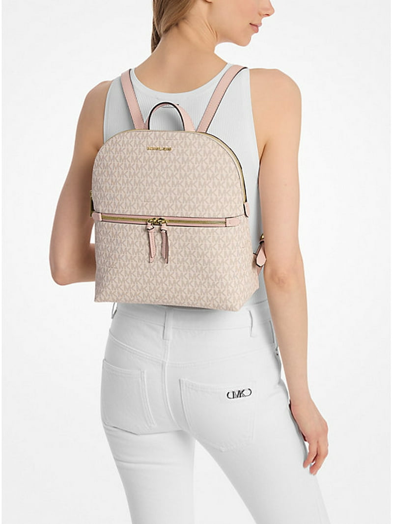 MICHAEL KORS Dallas Medium Signature Logo Backpack-PWD BLSH MULTI