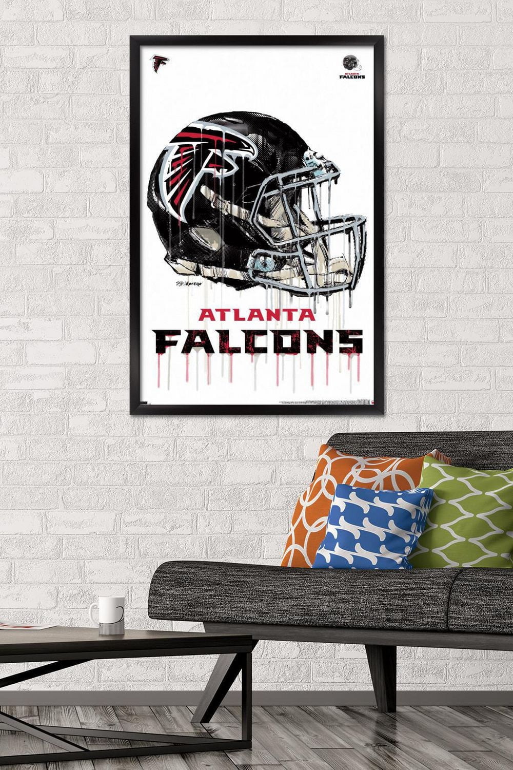 NFL Atlanta Falcons - Drip Helmet 20 Wall Poster, 22.375" x 34"