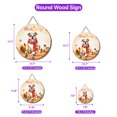 thumbnail image 5 of Happy Thanksgiving Bulldog with Turkey Pumpkins Autumn Vibes Round Wood Sign Dog Lover Gifts Idea Hanging Wall Home Decor - 12018, 5 of 5