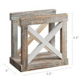 thumbnail image 4 of Barnyard Designs Farmhouse Napkin Holder for Table - Vintage Rustic Distressed Wooden Napkin Holder Dispenser for Kitchen, 5.5" x 5.5" (White/Brown), 4 of 5
