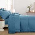 thumbnail image 5 of RUIKASI 7 Pieces Comforter Set with Sheets - Bed in a Bag with Comforter and All Season Sheets, Pillowcases,Slate Blue,Full, 5 of 10