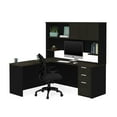 thumbnail image 3 of Bestar Pro Concept Plus L Desk with Hutch in Deep Gray and Black, 3 of 5