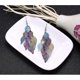 thumbnail image 3 of Dangle Earrings for Women Handmade Boho Super Lightweight Chandelier Dangle Drop Earring Gold Silver Plated Colorful Leaf -, 3 of 4
