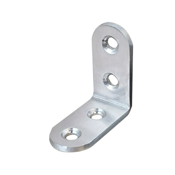 Toddmomy Furniture Anchors Bracket 90 Degree Right Angle Corner Table Support 1Pack Stainless Steel 3.8 x 1.5in Silver
