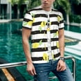 thumbnail image 6 of Zufioo Lemon Print Men's Baseball Short Sleeve, Moisture Wicking Button-Down Hip Hop Tee-X-Large, 6 of 7
