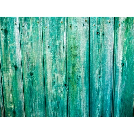 Framed Art for Your Wall Fence Green Board Old Background Lath Wood 10x13