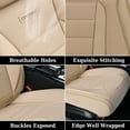 thumbnail image 6 of Coverado Front Car Seat Covers, Stylish Faux Leather 2 Seat Protectors, Automotive Interior Accessories Universal Fit for Most Cars, Beige, 6 of 7