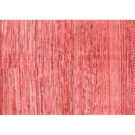 Ahgly Company Indoor Rectangle Abstract Red Modern Area Rugs, 5' x 8'
