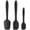 Black, variant on Silicone Spatula 3‑Piece Set Heat Resistant 600°F Non‑Stick Rubber Spatulas with Stainless Steel Core ALLWIN HOUSEWARE Large Spatula, Spoonula & Mini Spatula for Cooking & Baking, Aqua Sky