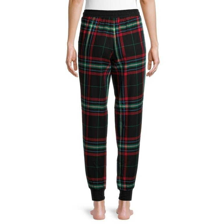 Secret Treasures Women s Plaid Flannel Joggers Walmart