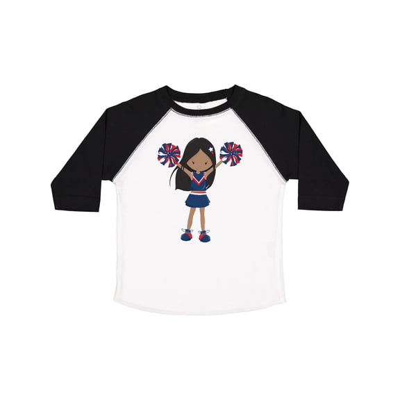 Inktastic African American Girl, Cheerleaders, Blue Uniform Girls Toddler T-Shirt