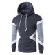 thumbnail image 4 of MHFRRA Sudadera con Capucha y Bloques de Color para Hombre, Estilo Casual Gris, 4 of 4