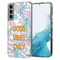thumbnail image 1 of TalkingCase Thin Slim Case Compatible for Samsung Galaxy S22 5G, Good Vibes Print, Lightweight, Flexible, Soft, USA, 1 of 7