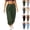 Army Green, variant on Hulanddfd Women's Pants Solid Drawstring Elastic-Waist Multi-Pocket Jogger Cargo Pants Army Green Size XL