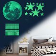 thumbnail image 3 of Sywqhk 435 pegatinas de pared de estrellas y luna luminosa, calcomanía de arte mural para habitación (30 cm verde) Sywqhk Para estrenar, 3 of 6