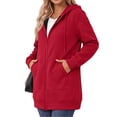 thumbnail image 4 of MOSHU Plus Size Women Zip Up Hoodies Long Sleeve Cotton Fleece Sweatshirts for Women Casual Hooded Jackets Fall Tops with Pockets, 4 of 10
