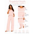 thumbnail image 3 of DAKIMOE Womens Pajama Sets Pajamas for Women Set Capri Sleepwear Short Sleeve Two-Piece Pjs Tops & Long Pants Casual Prints Lounge Sets for Women S-2XL, 3 of 9
