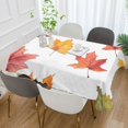 thumbnail image 2 of Yayeee Tablecloths 54" x 72" Rectangle Wrinkle Resistant Party Table Cover, White Autumn Leaves, 2 of 8