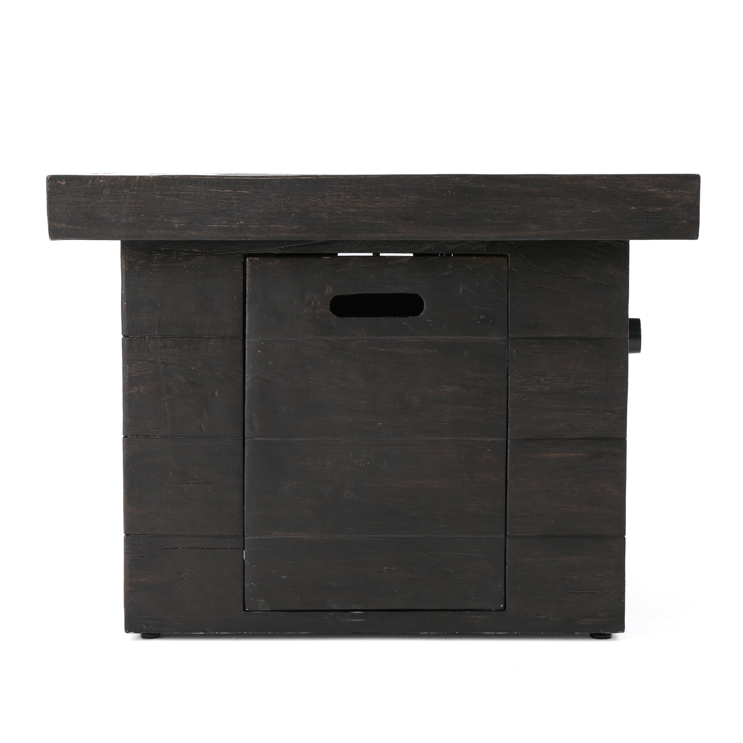 Ford Magnesium Oxide Square Gas Fire Pit, Brown