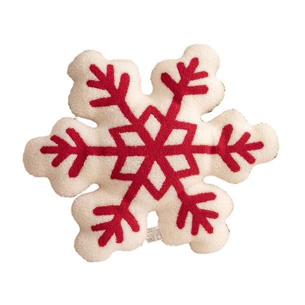 Cojín decorativo de invierno suave con copos de nieve, adecuado para sofás, dormitorios y escritorios | Diseño único con forma especial, cómodo para el hogar y el invierno