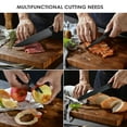 thumbnail image 2 of Knife Block Set, Kitchen Knife Set, 10 Pcs Professional Chef Knife Set with Knife Sharpener & 8 Steak Knives, Ultra Sharp Stainless Steel Knife Set for Kitchen, Dishwasher Safe, 2 of 6