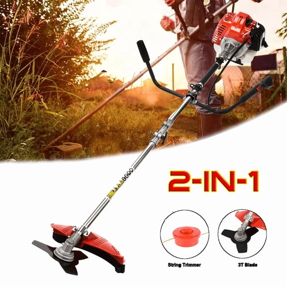Floseru 52CC 2-Cycle Gas Weed Wacker, 2 in 1 Gas Weed Eater, 2026 Upgraded Weed Eater Gas Powe, 2.2KW/8500rpm High Power Gas String Trimmer, Brush Cutter for Yard, Garden