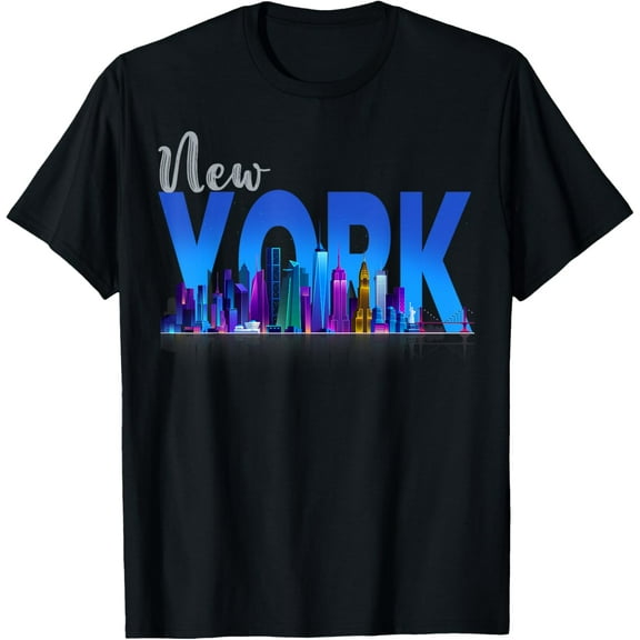 New York Skyline Heartbeat Statue of Liberty I Love New York T-Shirt men and women can wear, black, white, gifts