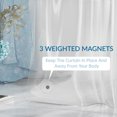 thumbnail image 6 of Bathway Clear Shower Curtain Liner, 72"W x 72"L Waterproof PEVA Plastic Shower Liner for Bathroom with Magnets and Rustproof Metal Grommets, Mold & Mildew-Resistant, 6 of 9