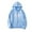 Sky Blue, variant on Women's Oversized Zip Up Hoodie Spider Web and Heart Shaped Print Pullover Jacket for Fall Winter Blue XL