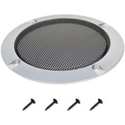 Jutagoss Speaker Grill Cover 4 inches Silver Decorative Round Speaker Cover Cold Rolled Steel Mesh Speaker Cover Audio