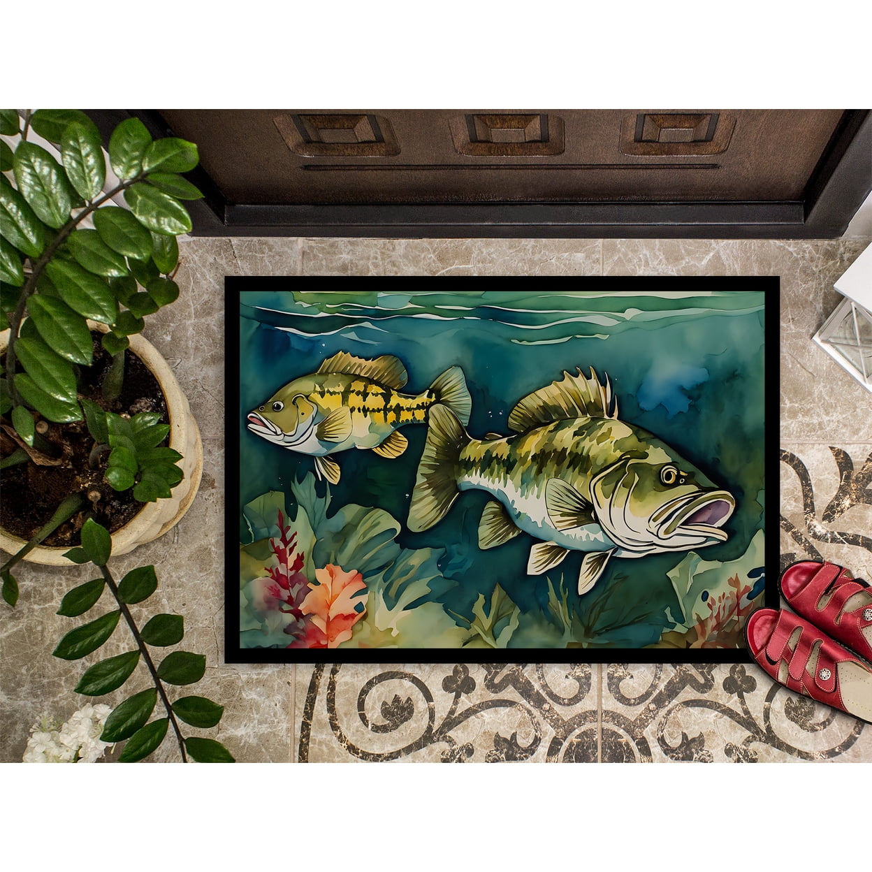 Carolines Treasures DAC2826MAT 18 x 27 in. Unisex Smallmouth Bass Doormat