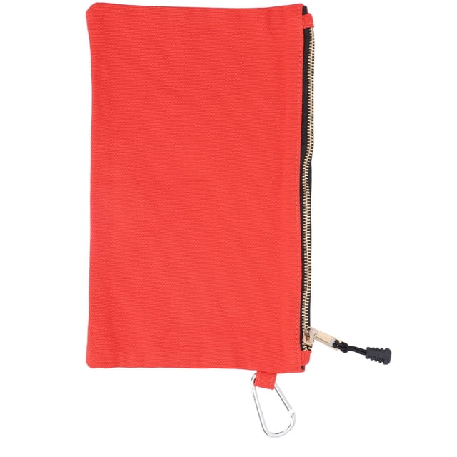 Sac à Outils à Fermeture Éclair, Pochette Polyvalente de Rangement Intelligente avec Mousqueton pour le Travail Orange