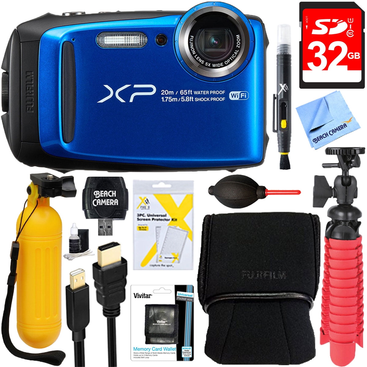 Fujifilm FinePix XP120 Compact Rugged Waterproof Digital Camera (Blue