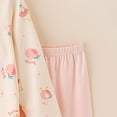 thumbnail image 5 of KPOPLK Teen Girls Pjs Set Two Piece Pajamas Kids Fall Winter Long Sleeve T-Shirt Top and Pant Pajamas Loungewear(7-8 Years,Light Pink), 5 of 6
