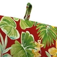 thumbnail image 5 of Jordan Manufacturing 44" x 22" Beachcrest Poppy Red Floral Rectangular Outdoor Chair Cushion with Ties and Hanger Loop, 5 of 13