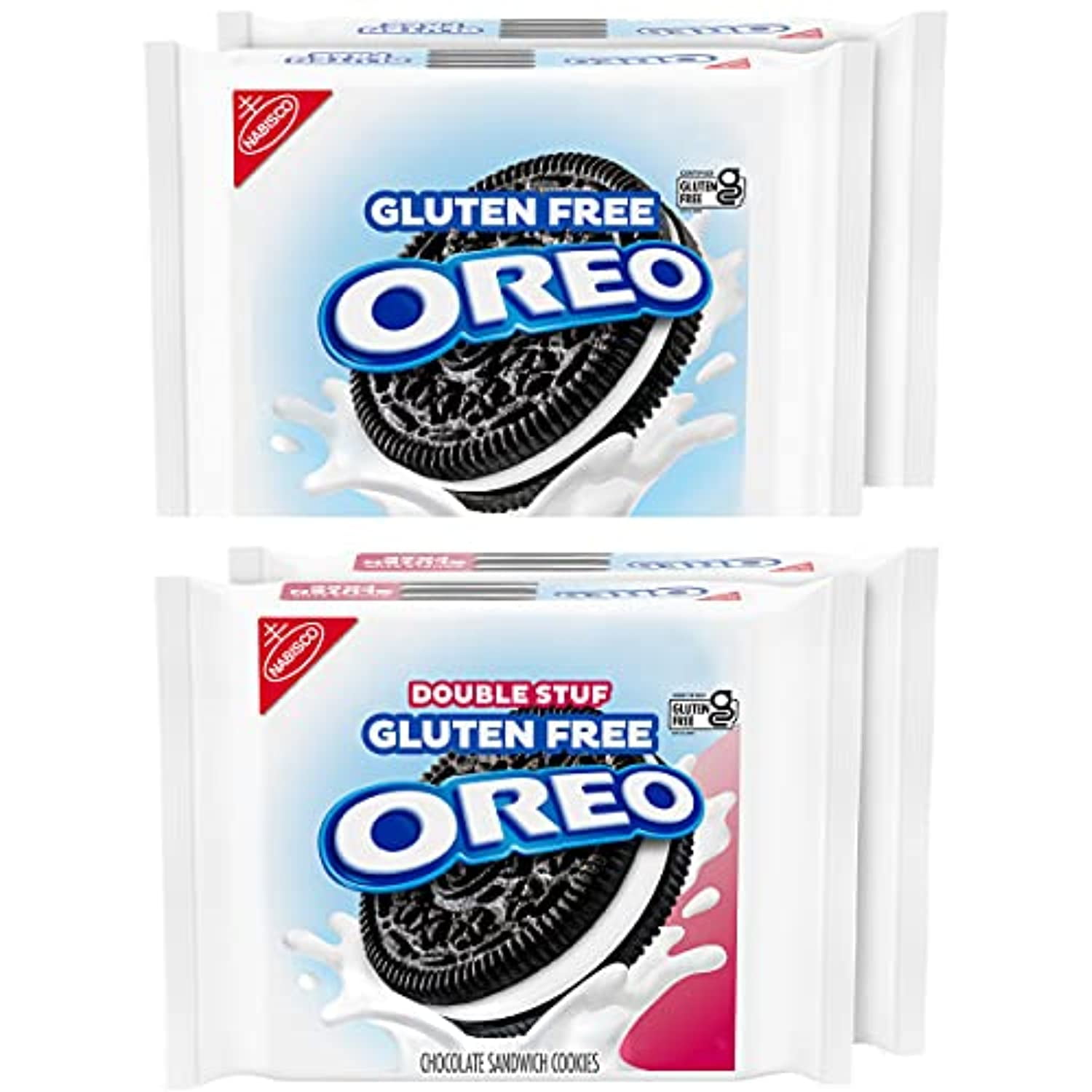 Oreo Original & Oreo Double Stuf Gluten Free Cookies Variety Pack, 4 Packs