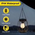 thumbnail image 5 of OUTONLIFE 2-Pack Solar Hanging Lanterns Outdoor Metal Waterproof LED Lights with Hook Warm Bright Decorative Lanterns for Yard Garden Patio（Cylinder）, 5 of 10
