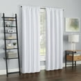 thumbnail image 6 of (2 pack) Eclipse Samara Solid Blackout Curtains, Single Curtain Panel, 63 Inch Long Blackout Curtains, 42" W x 63" L, White, 6 of 9