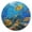 Gold, variant on Yellow Fishes Corals in Sea Round Wall Clock Silent Analog Battery Operated Black Pointer Home Decor 9.84" Diameter