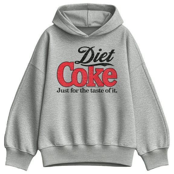 Coca-Cola - Diet Coke Retro Logo - Ladies Oversized Fleece Hoodie Sweatshirt