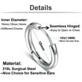 thumbnail image 2 of Hypoallergenic Titanium Steel Loop Earrings Set For Men Women Huggie Hoop Cartilage Piercing 18G[Z5989], 2 of 2