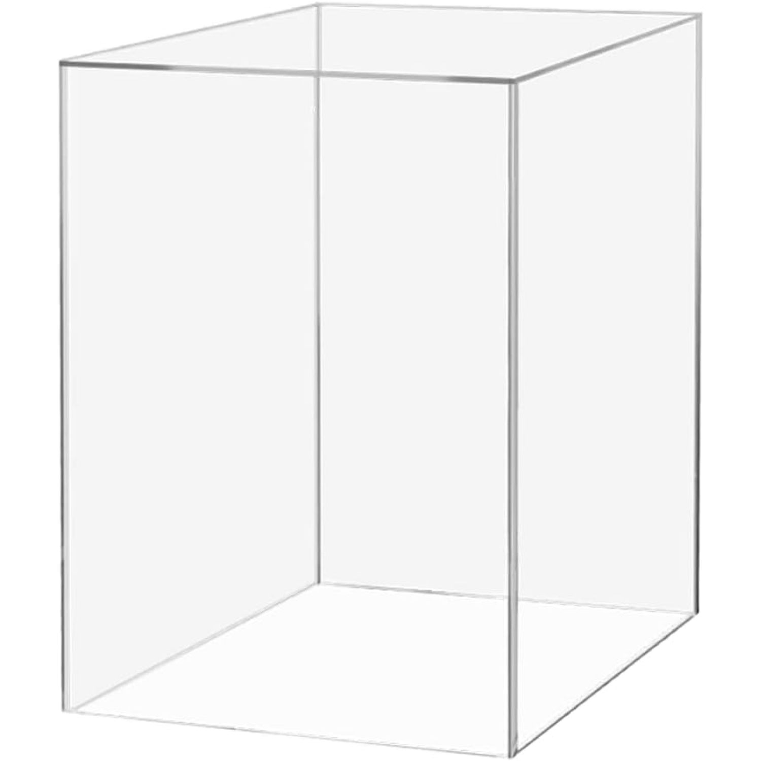 6" x 6" x 9" Display Riser Box with One Open Side Versatile Clear Tall