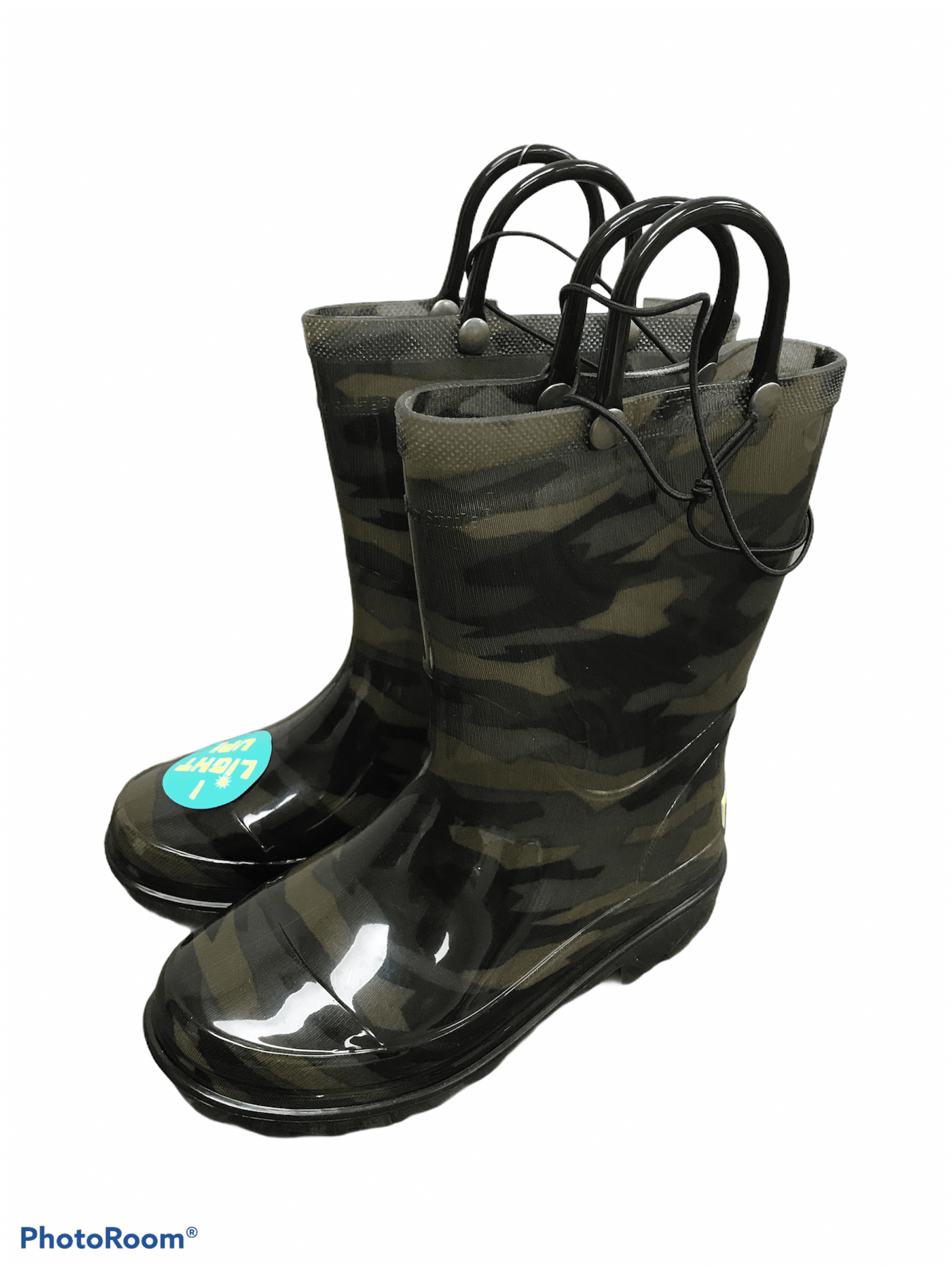 3 M US Little Kid Western Chief Kids Waterproof Rubber Classic Rain Boot with Pull Handles Black