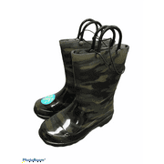 Western Chief Little Boys Toddler Child Light Up Waterproof Rain Boot - Choose Size / Color (Abstract Camo, 11)